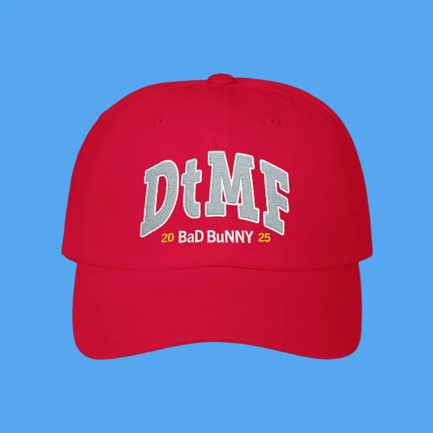 DTMF Merch - Embroidered Red Cap