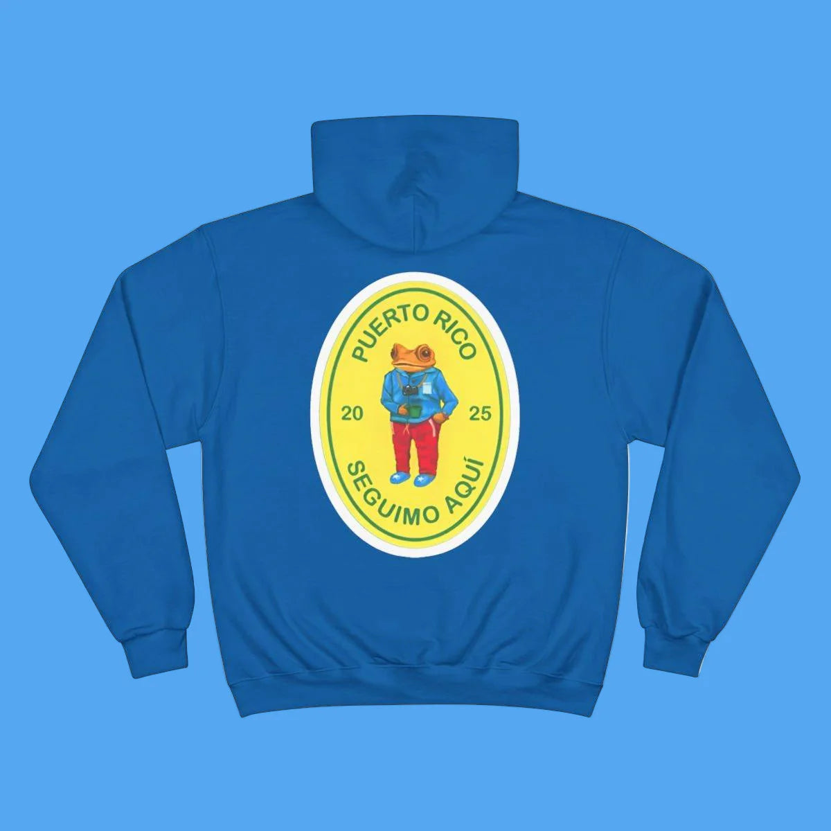 Bad Bunny Blue Champion Hoodie