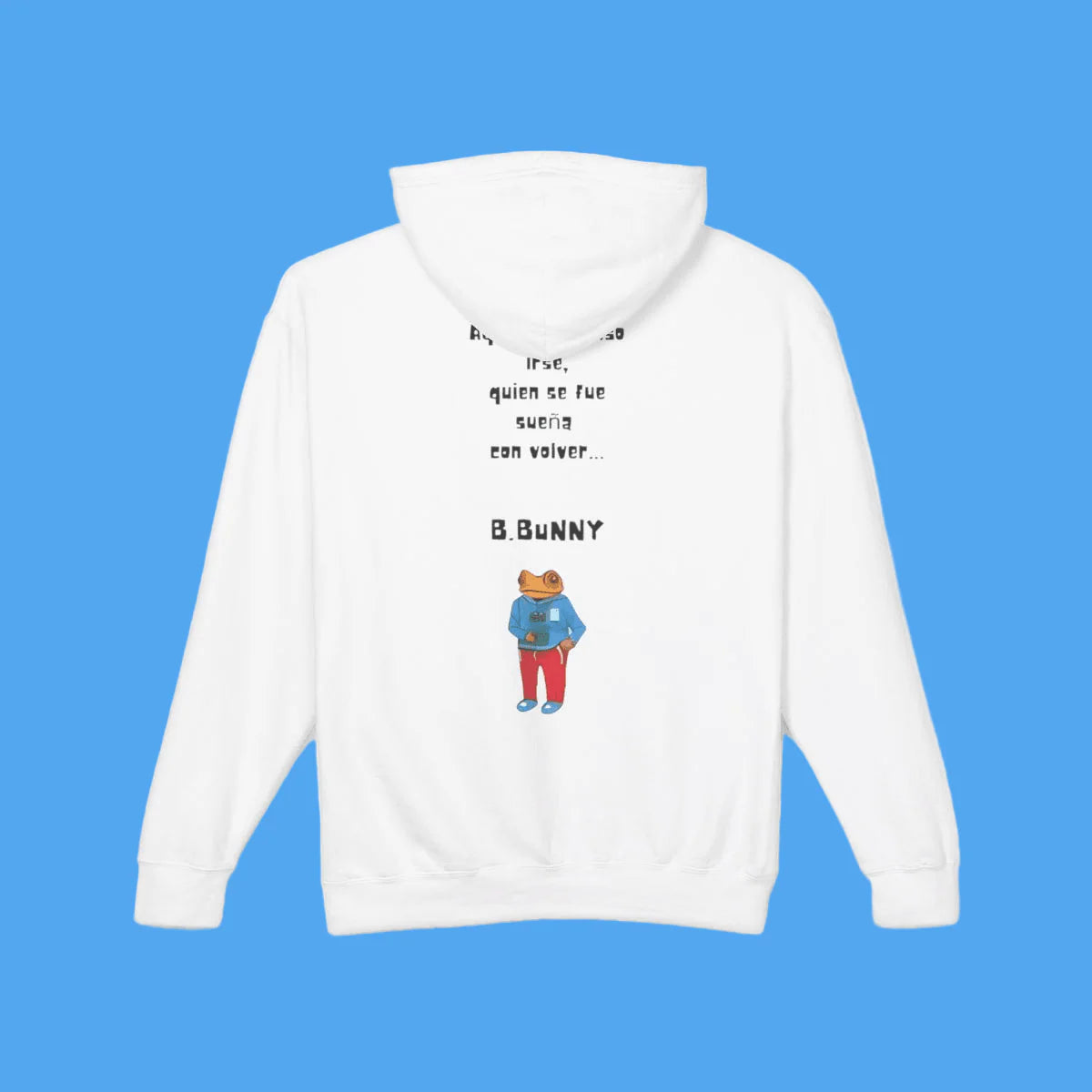 White Bad Bunny Merch DtMF Hoodie