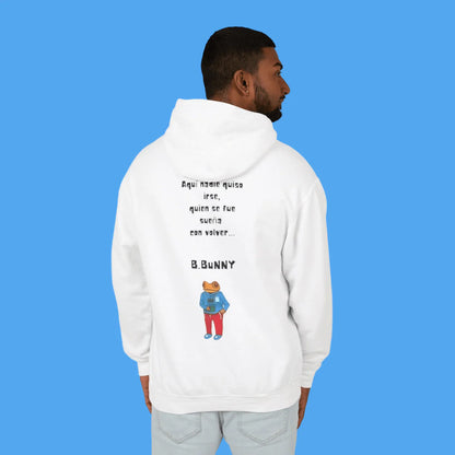 White Bad Bunny Merch DtMF Hoodie