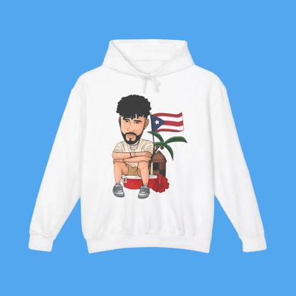 White Bad Bunny Merch DtMF Hoodie